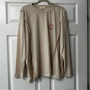 NWT Easel Smiley Face “Good to See U” Long Sleeve Shirt